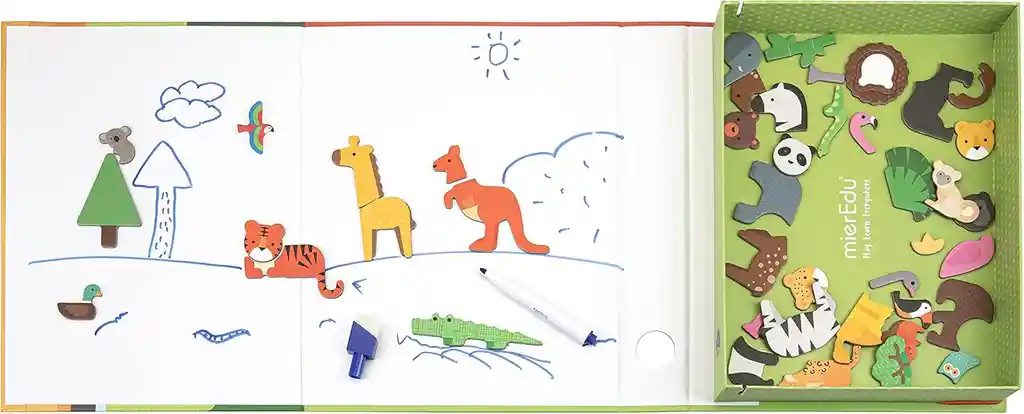 Juego De Arte Magnético Animales Con Accesorios Para Niños