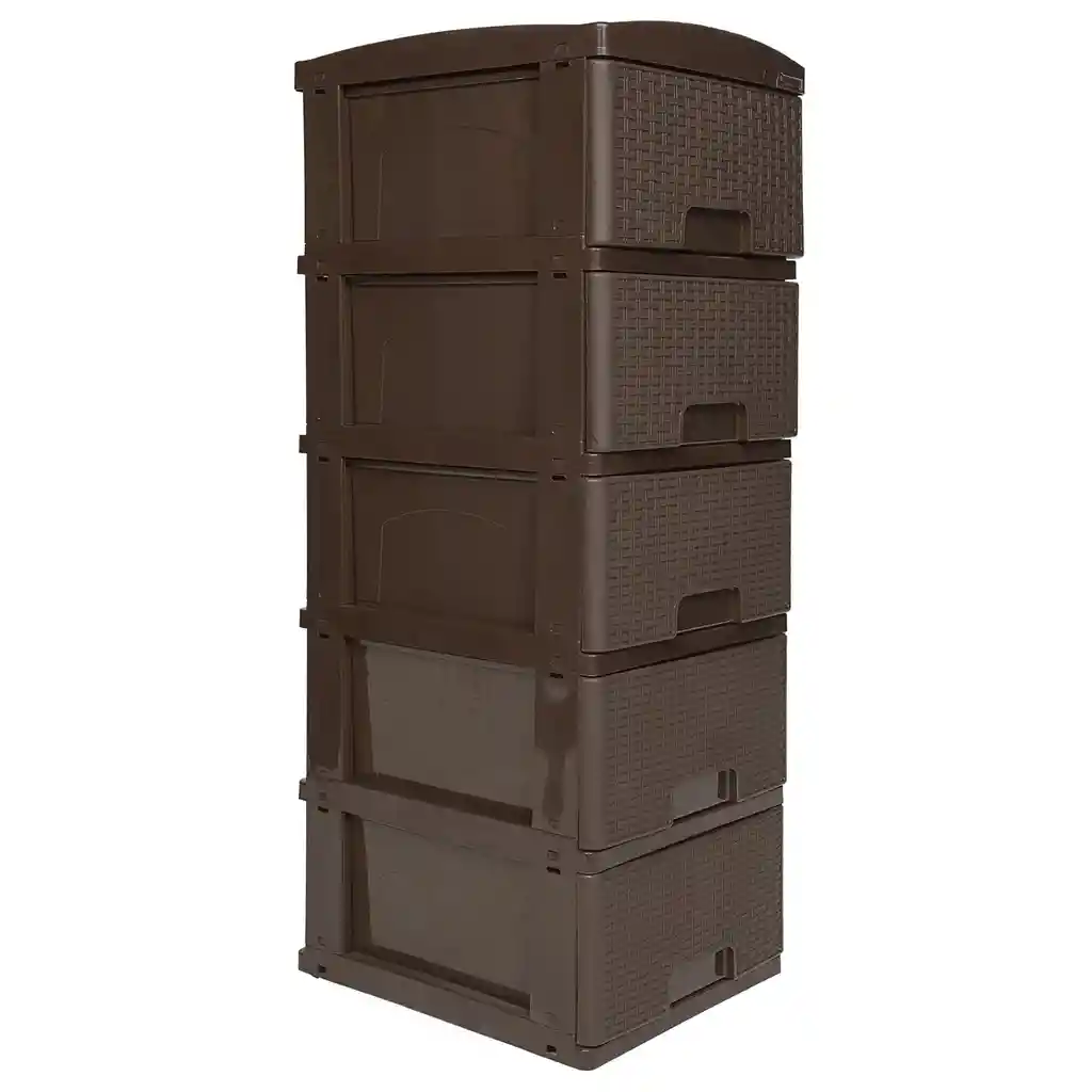 Practimueble 5 Cajones Rattan Colplast 773 - Gris 772 -wengue