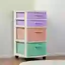 Gavetero Modular Crochet 4 Niveles Mq 498 -multicolor