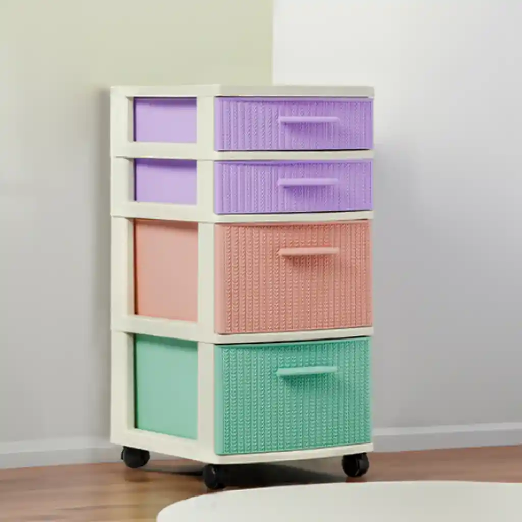 Gavetero Modular Crochet 4 Niveles Mq 498 -multicolor