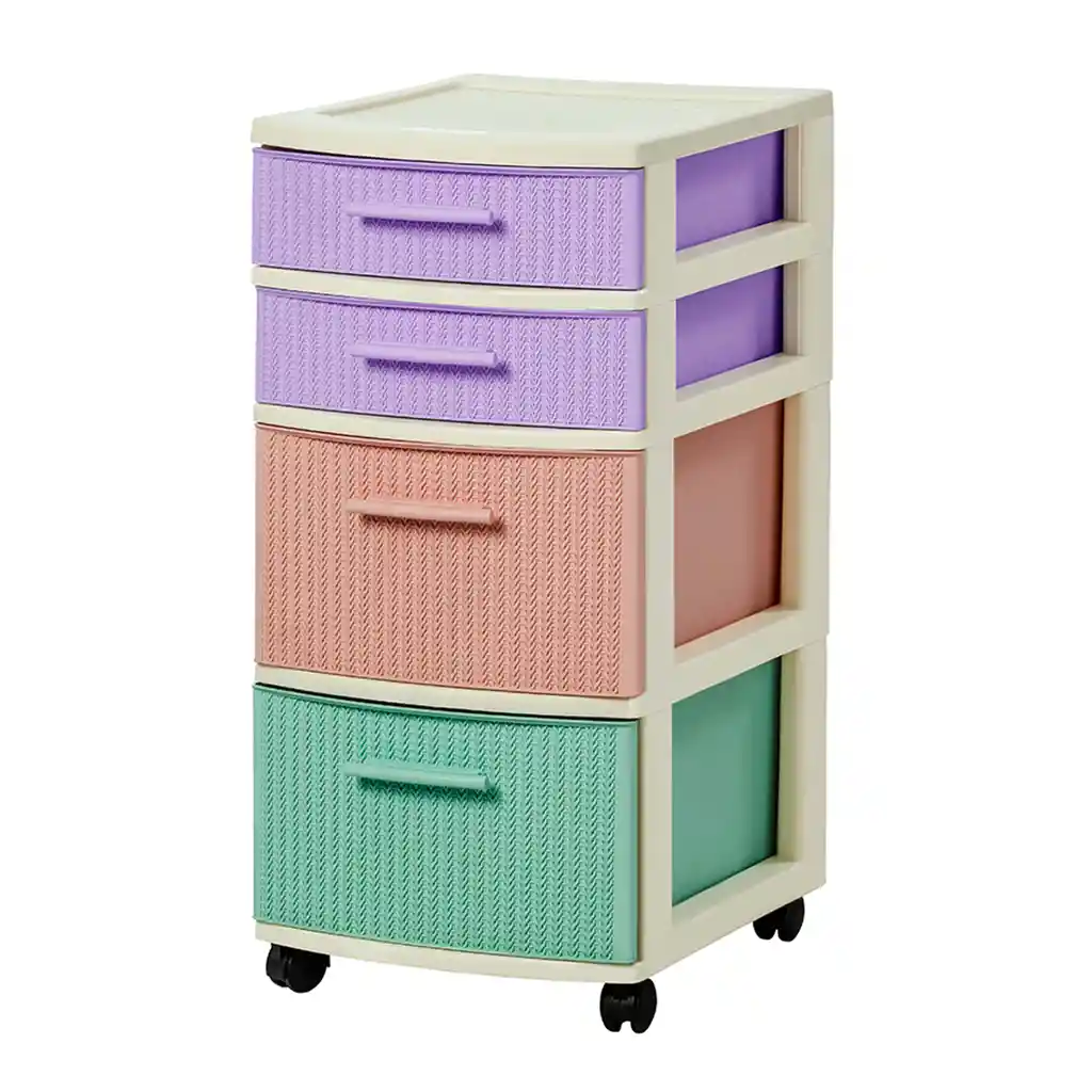 Gavetero Modular Crochet 4 Niveles Mq 498 -multicolor