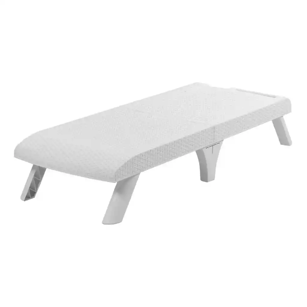 Cama Asoleadora Tipo Ratan Mq 573 -blanco