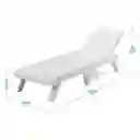 Cama Asoleadora Tipo Ratan Mq 573 -blanco