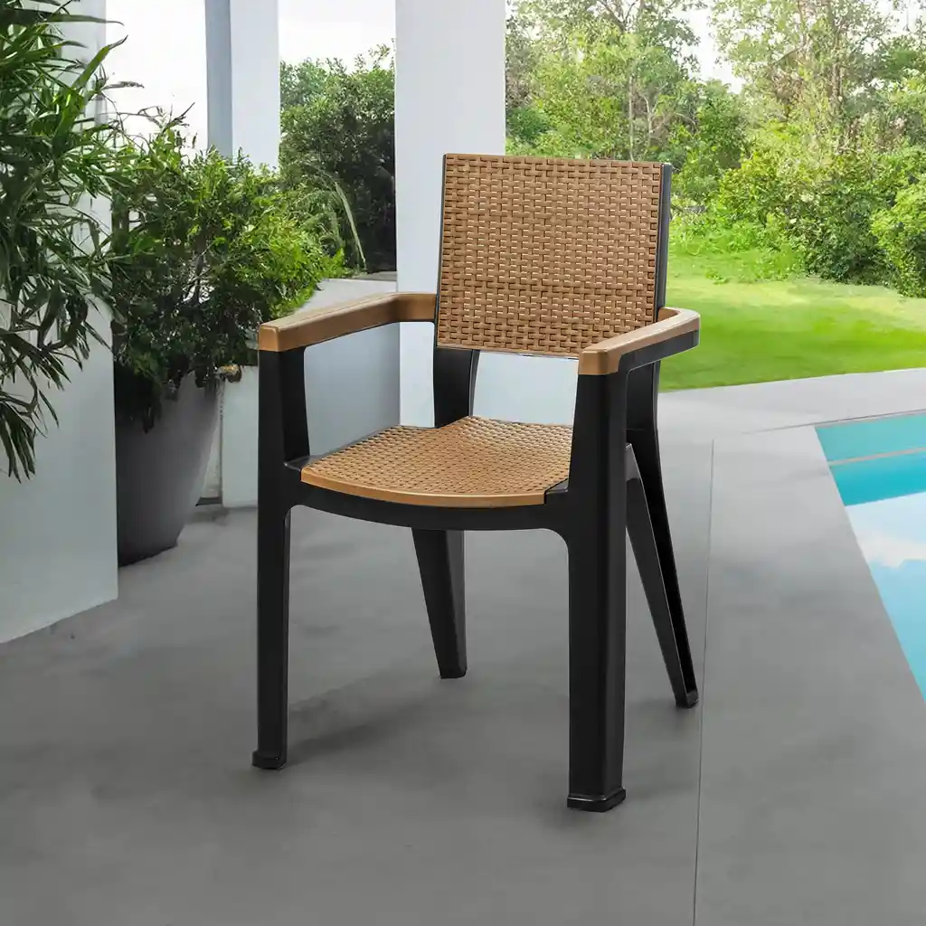Silla Para Exterior Tipo Ratan Mq 509 -tabaco