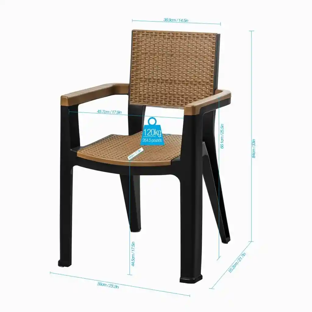 Silla Para Exterior Tipo Ratan Mq 509 -tabaco