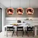 Lámpara Colgante Esfera 1 Luz Dixton Lt06676-1-r -oro Rosa