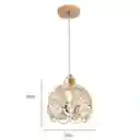 Lámpara Colgante Canastilla Cristales 1 Luz Dixton Lt06993 -dorado