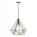 Lámpara Colgante Diamante 1 Luz Dixton Lt06662-1-ac -negro