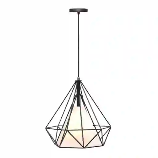 Lámpara Colgante Diamante 1 Luz Dixton Lt06662-1-ac -negro