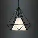 Lámpara Colgante Diamante 1 Luz Dixton Lt06662-1-ac -negro