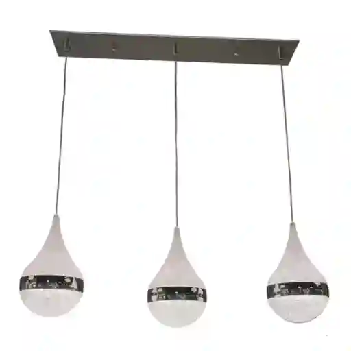 Lámpara Led Colgante Gota 3 Luces, 3 Tonos Dixton Lt08611 -blanco