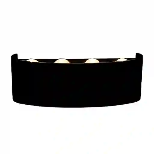Lámpara Aplique Bañamuro 5 Lentes 6 Luces Led 3500k Dixton -negro