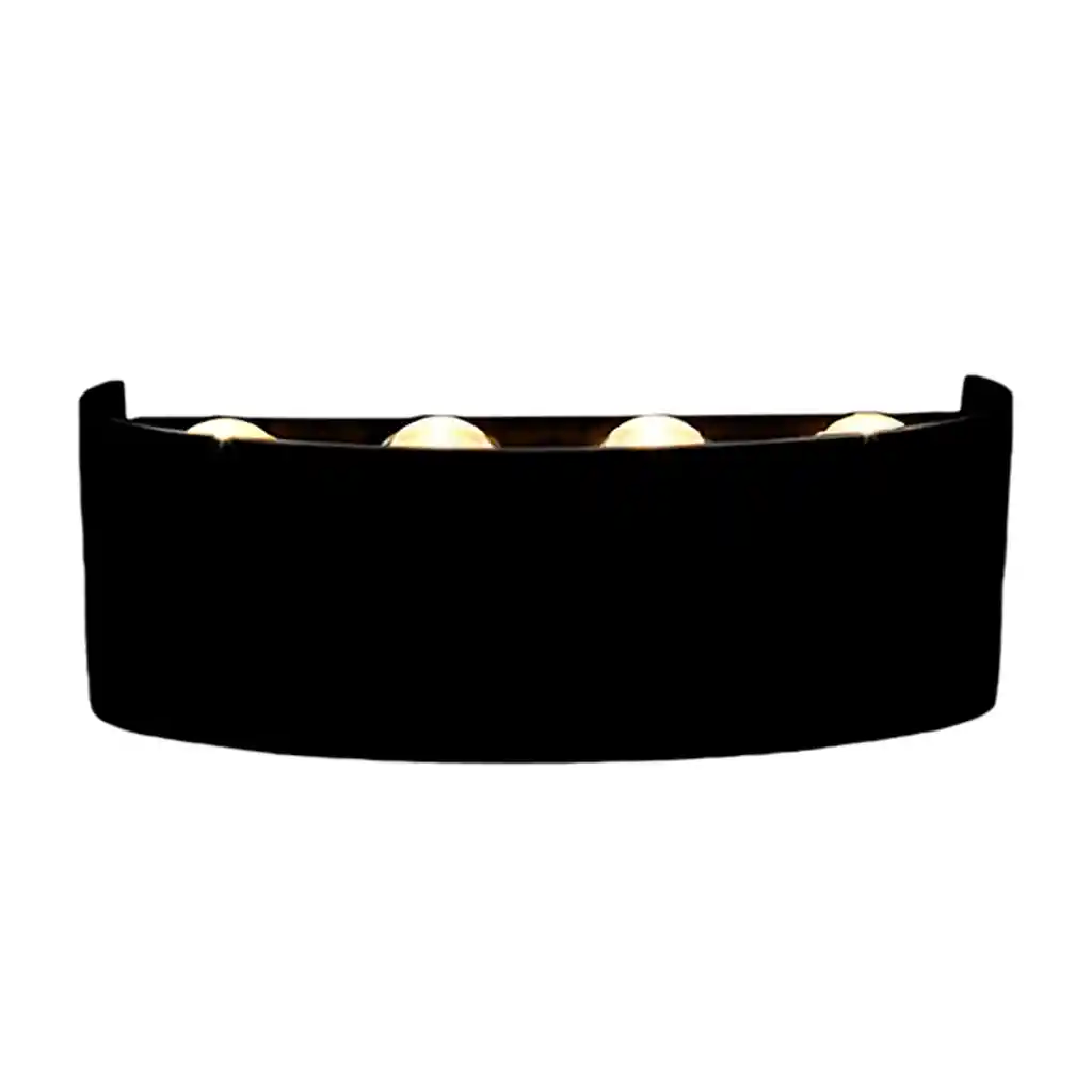 Lámpara Aplique Bañamuro 5 Lentes 6 Luces Led 3500k Dixton -negro