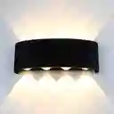 Lámpara Aplique Bañamuro 5 Lentes 6 Luces Led 3500k Dixton -negro