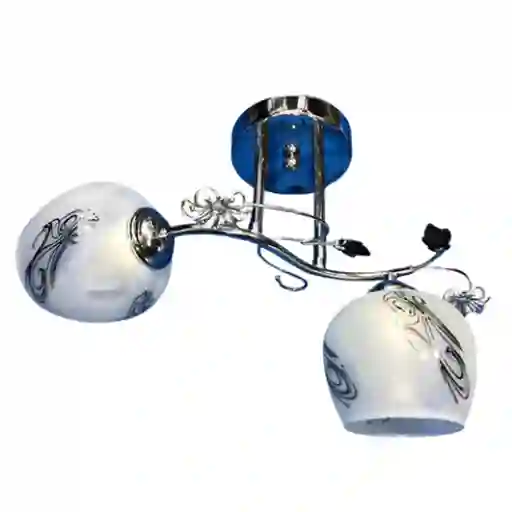 Lámpara De Techo Flor 2 Luces Dixton Lt08275 -opalizada