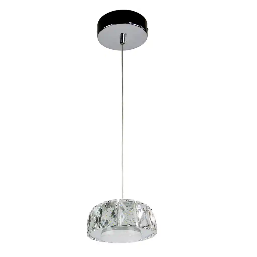 Lámpara Colgante En Cristal 3 Tonos Led Dixton Lt08317-1 -transparente