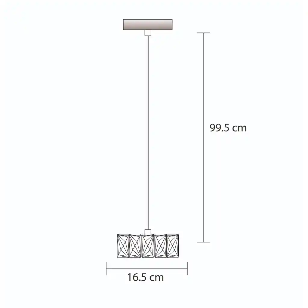 Lámpara Colgante En Cristal 3 Tonos Led Dixton Lt08317-1 -transparente