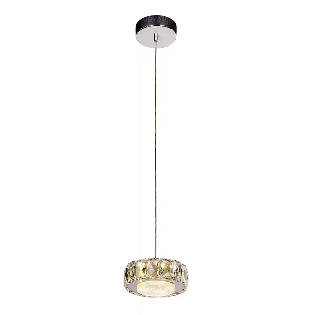Lámpara Colgante En Cristal 3 Tonos Led Dixton Lt08317-1 -transparente