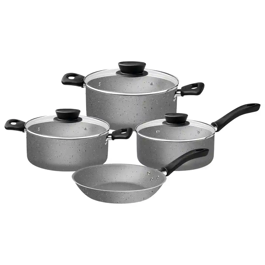 Batería De Cocina Linz 7 Pzas Tramontina 27899/425 -gris