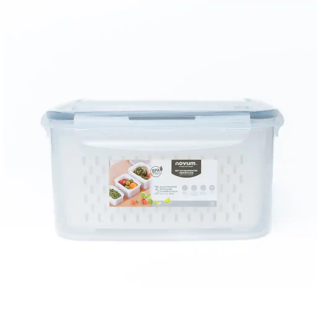Recipiente Rectangular 1.7l Novum Hxp00284m -blanco