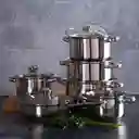 Batería De Cocina Prime 11 Piezas Ilko 1102233 -plateado