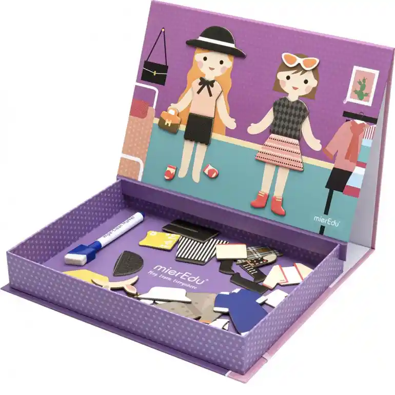 Juego De Arte Magnético De Vestir Con Accesorios Para Niños