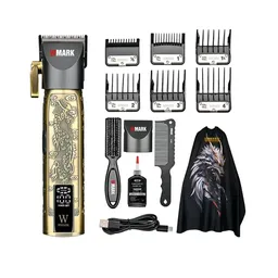 Maquina Peluquera Afeitadora Todo En 1 Con Capa Recargable Digital Con Guías Wmark Pro