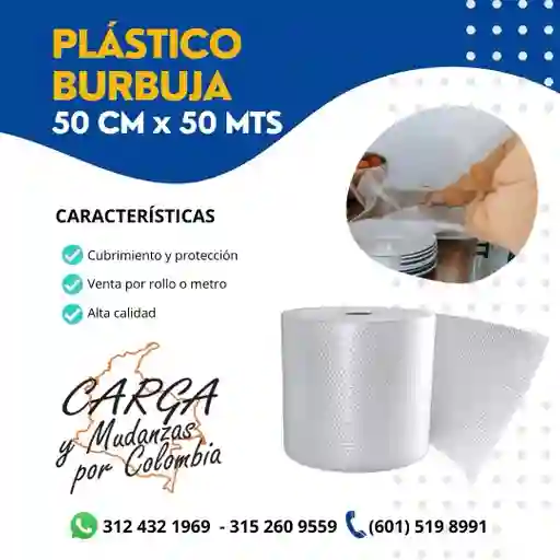 Plástico Burbuja 50 Cm X 50 Mts - Embalaje