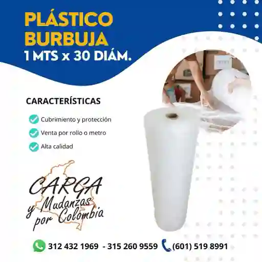 Plástico Burbuja 1 Mts X 30 Mts - Embalaje