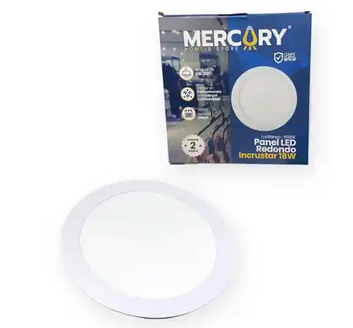 Lampara Panel Led 18w Redondo Mercury Incrustar