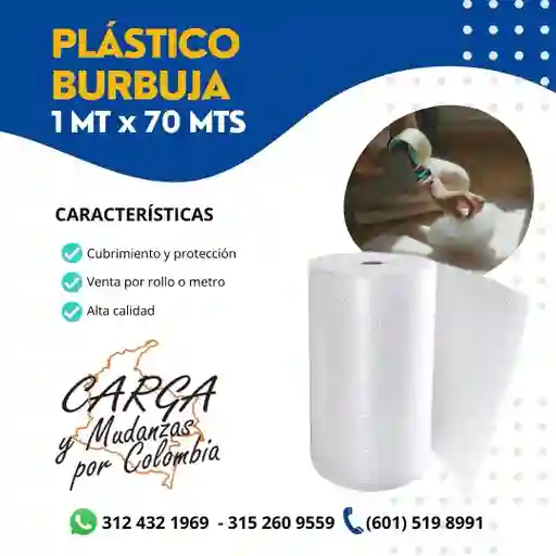 Plástico Burbuja 1 Mts X 70 Mts - Embalaje