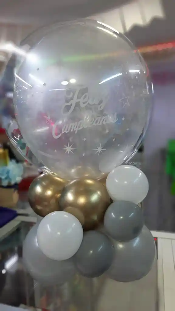 Detalle Feliz Cumpleaños Con Globos Arreglo Feliz Cumpleaños