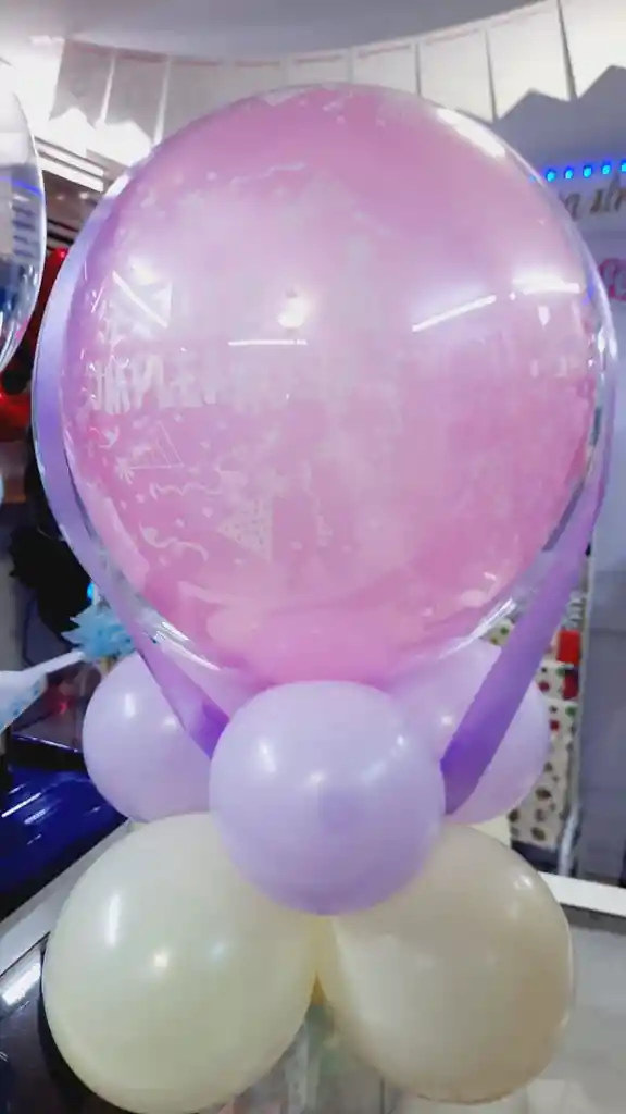 Arreglo Detalle Con Globos Feliz Cumpleaños