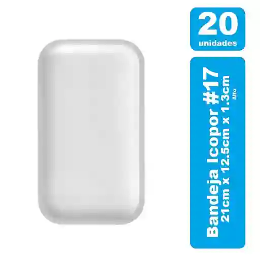 Bandeja Icopor #17 Blanco X 20und