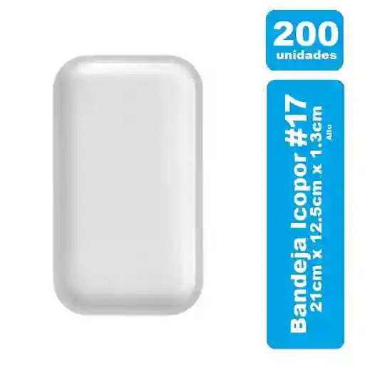 Bandeja Icopor #17 Blanco X 200und