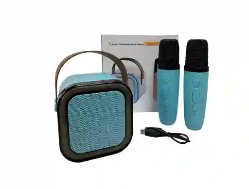 Kit De Karaoke Parlante + 2 Micrófonos Inalámbricos K12