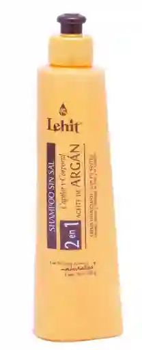 Shampoo Sin Sal 2 En 1 Aceite De Argan X300ml Lehit