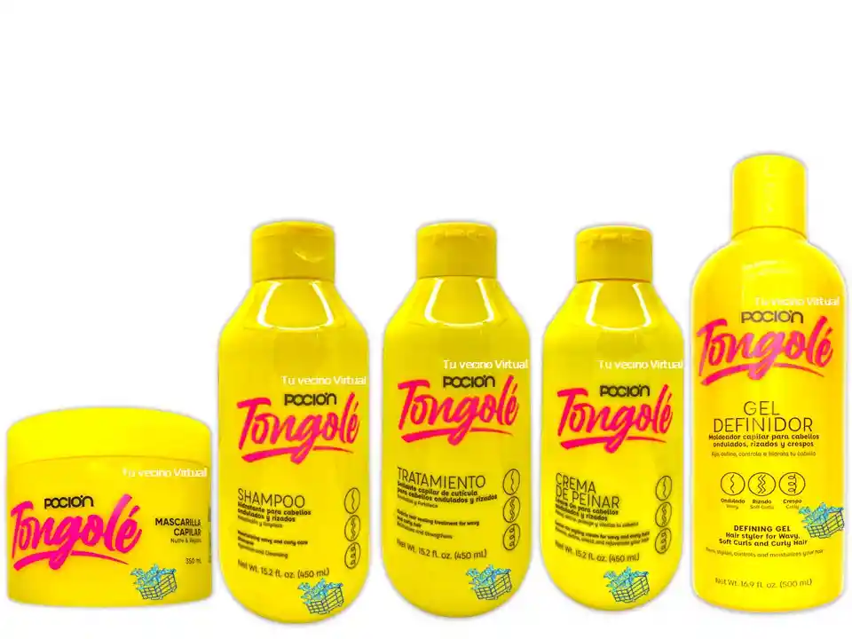 Kit X5 Definicion Rizos Perfectos Tongole Pocion