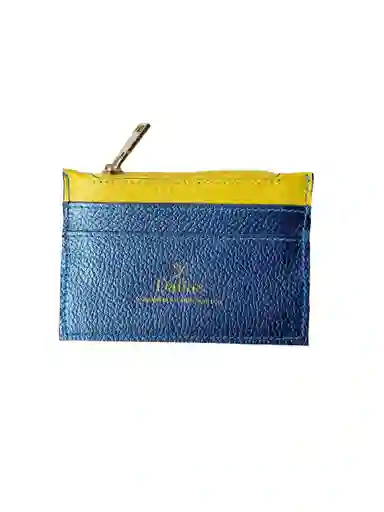 Tarjetero Mini En Azul Y Amarillo Mix
