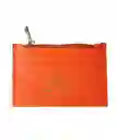 Tarjetero Mini En Cuero Naranja Carrot