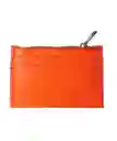 Tarjetero Mini En Cuero Naranja Carrot
