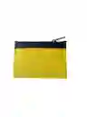 Tarjetero Mini En Cuero Amarillo Y Negro Mix