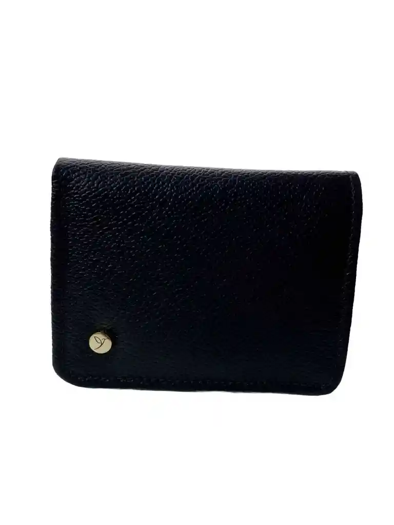 Billetera En Cuero Negro