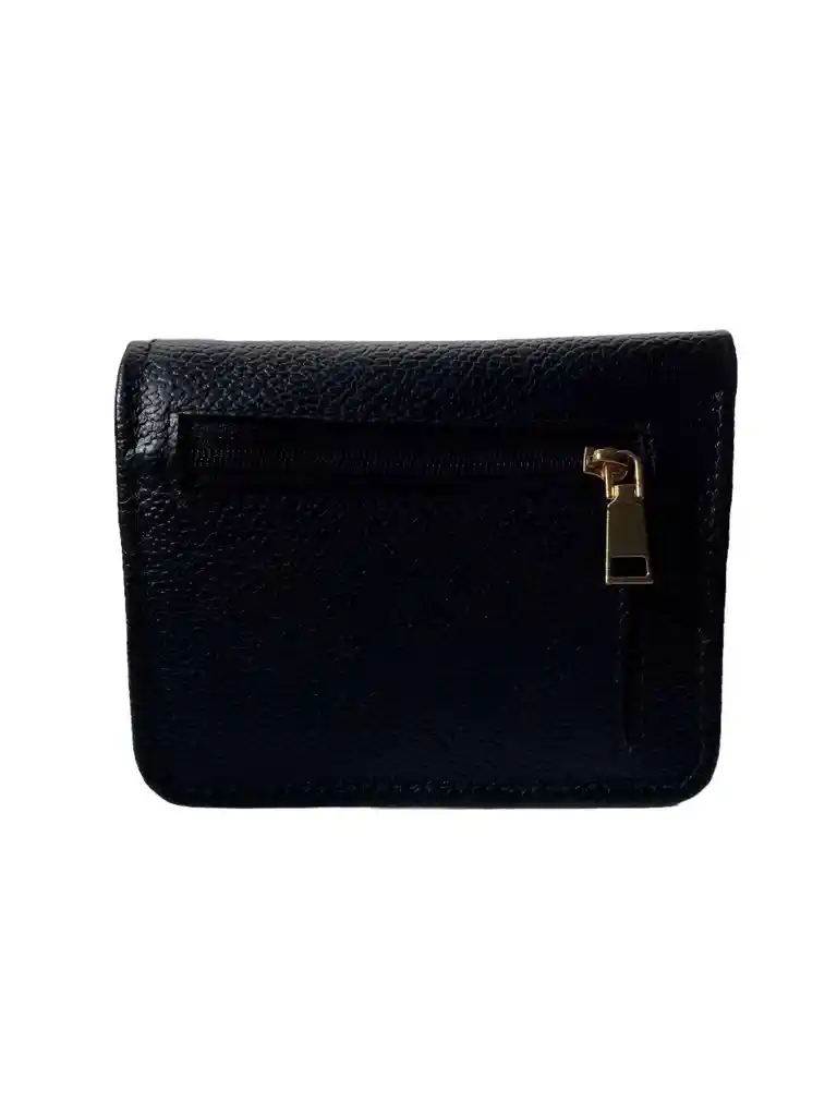 Billetera En Cuero Negro