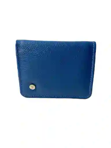 Billetera En Cuero Azul Jeans