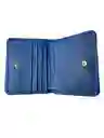Billetera En Cuero Azul Jeans