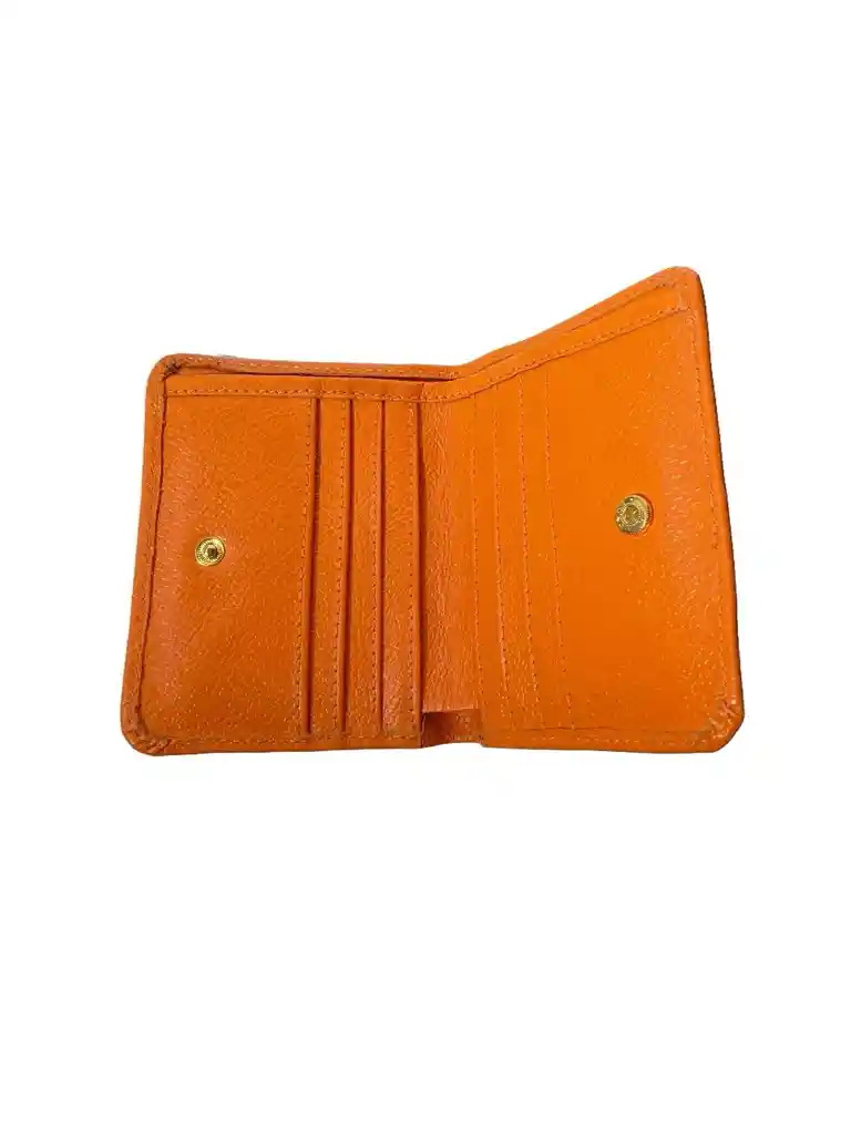 Billetera En Cuero Naranja Carrot