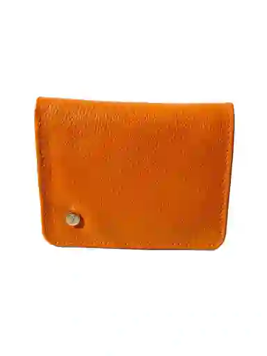 Billetera En Cuero Naranja Carrot