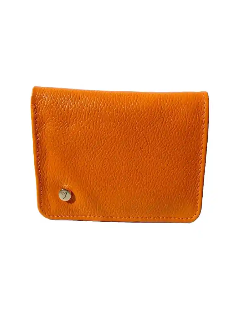 Billetera En Cuero Naranja Carrot