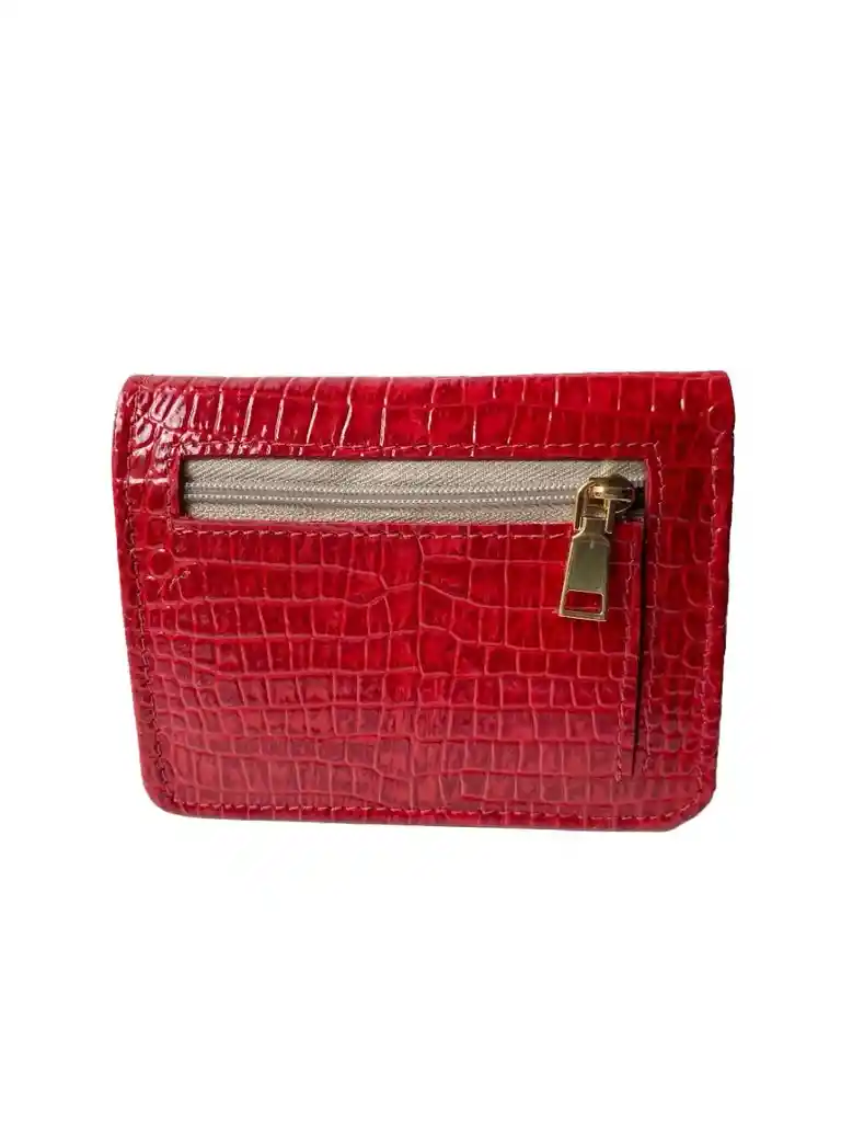 Billetera En Cuero Rojo Texturas